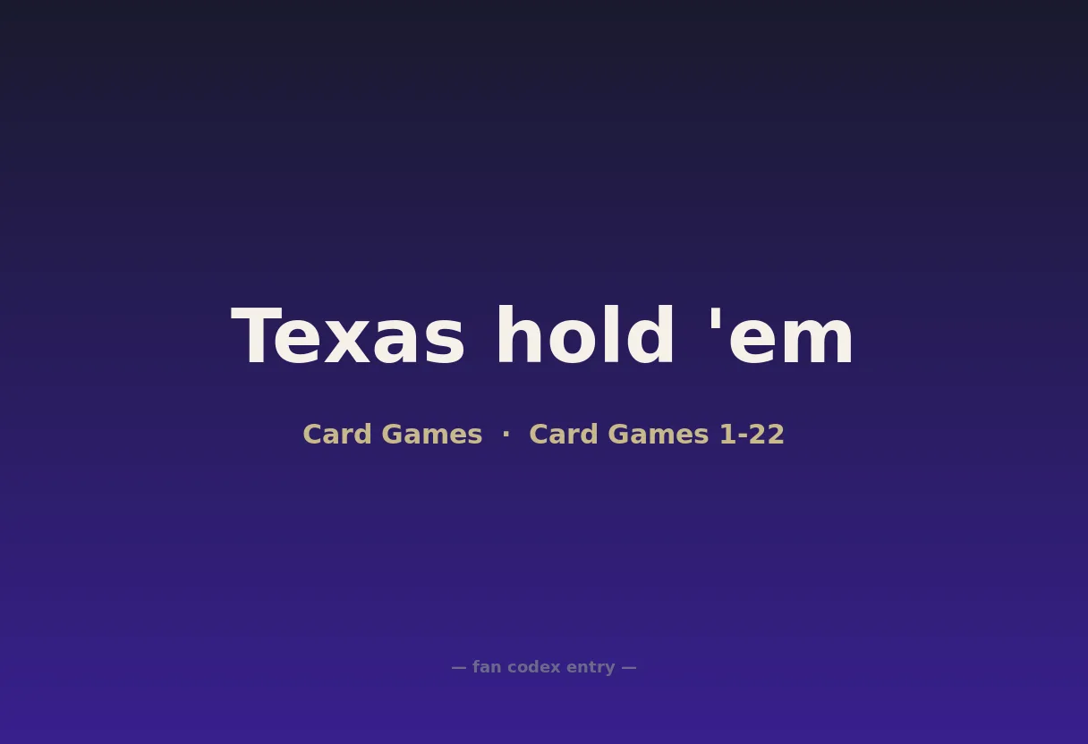 Texas hold 'em
